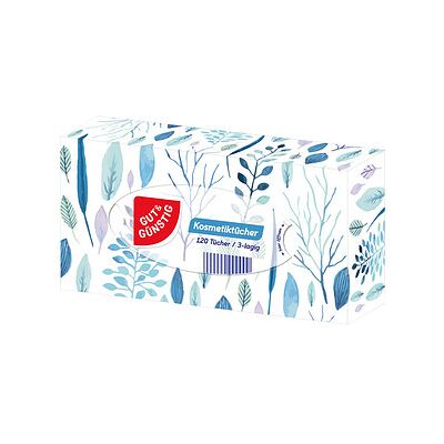 GUT&GÜNSTIG Kosmetiktücherbox 3-lagig weiß, 120 Tücher GUT&GÜNSTIG Kosmetiktücherbox 3-lagig weiß, 120 Tücher