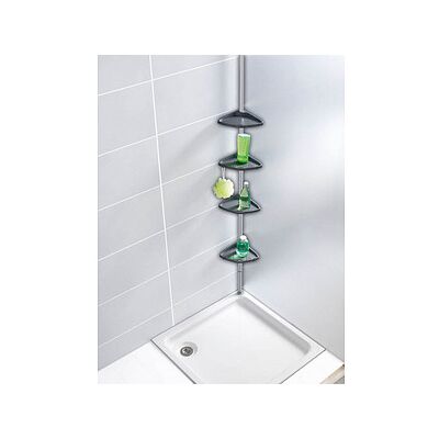 WENKO Teleskop-Duschregal Compact silber 26,0 x 19,5 x 78,0-275,0 cm WENKO Teleskop-Duschregal Compact silber 26,0 x 19,5 x 78,0-275,0 cm