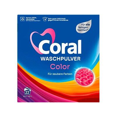 Coral COLOR Waschmittel Pulver, 1,43 kg Coral COLOR Waschmittel Pulver, 1,43 kg