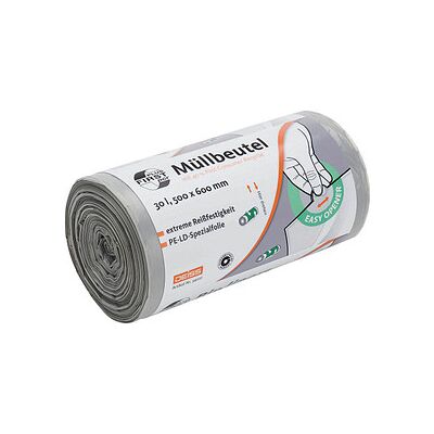 DEISS Müllbeutel FIRST PLUS pcr® 30,0 l grau 14 µm, 50 St. DEISS Müllbeutel FIRST PLUS pcr® 30,0 l grau 14 µm, 50 St.