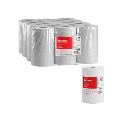KATRIN Handtuchrollen 1-lagig weiß, 12 Rollen KATRIN Handtuchrollen 1-lagig weiß, 12 Rollen