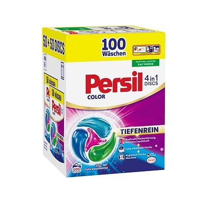 Persil COLOR 4in1 DISCS TIEFENREIN Waschmittel Caps, 100 St. Persil COLOR 4in1 DISCS TIEFENREIN Waschmittel Caps, 100 St.