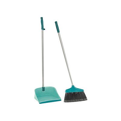 LEIFHEIT Kehrgarnitur mit langem Stiel Classic türkis Kunststoff 30,0 cm breit LEIFHEIT Kehrgarnitur mit langem Stiel Classic türkis Kunststoff 30,0 cm breit