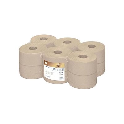 Satino Jumbo-Toilettenpapier PureSoft 2-lagig Recyclingpapier, 12 Rollen Satino Jumbo-Toilettenpapier PureSoft 2-lagig Recyclingpapier, 12 Rollen