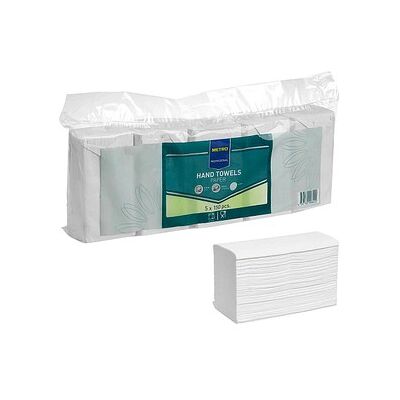 METRO PROFESSIONAL Papierhandtücher 273463 Zick-Zack-Falzung 2-lagig 750 Tücher METRO PROFESSIONAL Papierhandtücher 273463 Zick-Zack-Falzung 2-lagig 750 Tücher