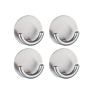 WENKO Garderobenhaken Rondo mit 4 Haken silber, 4 St. WENKO Garderobenhaken Rondo mit 4 Haken silber, 4 St.