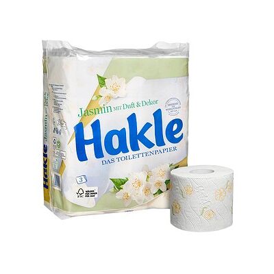 Hakle Jasmin 3-lagigt Toilettenpapier - Hygienisch und Weich Hakle Jasmin 3-lagigt Toilettenpapier - Hygienisch und Weich