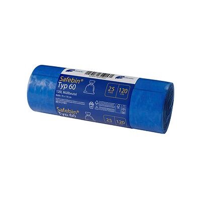 Meditrade® Müllbeutel Safebin®Typ 60 120,0 l blau 37,0 µm, 25 St. Meditrade® Müllbeutel Safebin®Typ 60 120,0 l blau 37,0 µm, 25 St.
