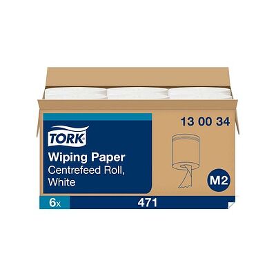 TORK Putztuchrollen Premium M2 1-lagig weiß, 471 Blätter, 6 Rollen TORK Putztuchrollen Premium M2 1-lagig weiß, 471 Blätter, 6 Rollen