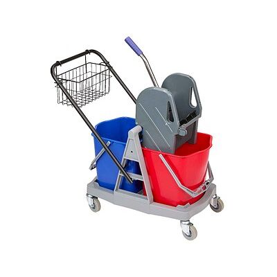 Nölle Professioneller Reinigungswagen - 15L Eimer & Moppe Nölle Professioneller Reinigungswagen - 15L Eimer & Moppe