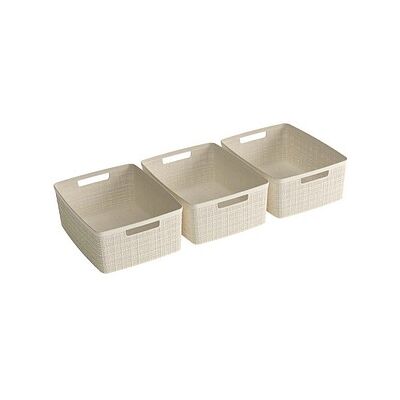 curver JUTE RECYCLING Aufbewahrungskörbe-Set weiß, 3 St. curver JUTE RECYCLING Aufbewahrungskörbe-Set weiß, 3 St.