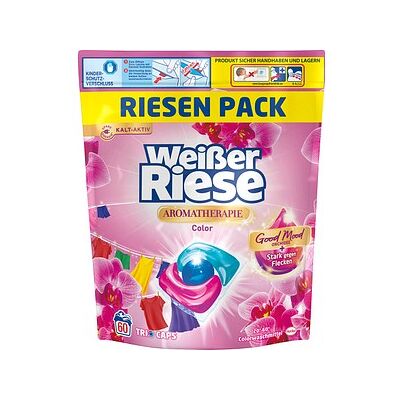 Weißer Riese AROMATHERAPIE Color Good Mood ORCHIDEE Waschmittel Caps, 2x 60 St. Weißer Riese AROMATHERAPIE Color Good Mood ORCHIDEE Waschmittel Caps, 2x 60 St.