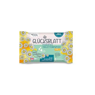 GLÜCKSBLATT Feuchtes Toilettenpapier KAMILLE 1-lagig, 12x 42 Tücher GLÜCKSBLATT Feuchtes Toilettenpapier KAMILLE 1-lagig, 12x 42 Tücher