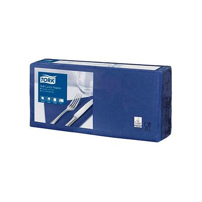 TORK Servietten Soft dunkelblau 3-lagig 32,6 x 33,0 cm, 150 St. TORK Servietten Soft dunkelblau 3-lagig 32,6 x 33,0 cm, 150 St.