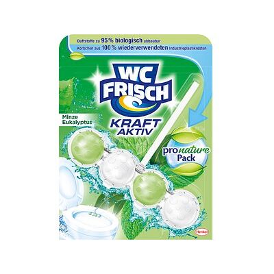 WC FRISCH KRAFT AKTIV pro nature WC-Duftspüler Minze Eukalyptus, 50 g WC FRISCH KRAFT AKTIV pro nature WC-Duftspüler Minze Eukalyptus, 50 g