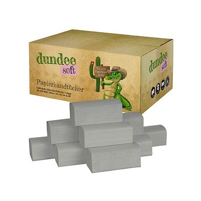 dundee Papierhandtücher 4011508 Zick-Zack-Falzung 1-lagig 5.000 Tücher dundee Papierhandtücher 4011508 Zick-Zack-Falzung 1-lagig 5.000 Tücher