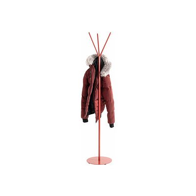 HAKU Kleiderständer 47499 rot Metall 3 Haken 35x173 cm HAKU Kleiderständer 47499 rot Metall 3 Haken 35x173 cm