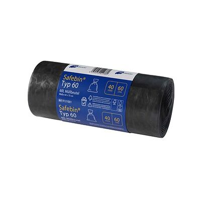 Meditrade® Müllbeutel Safebin®Typ 60 60,0 l schwarz 38,0 µm, 40 St. Meditrade® Müllbeutel Safebin®Typ 60 60,0 l schwarz 38,0 µm, 40 St.