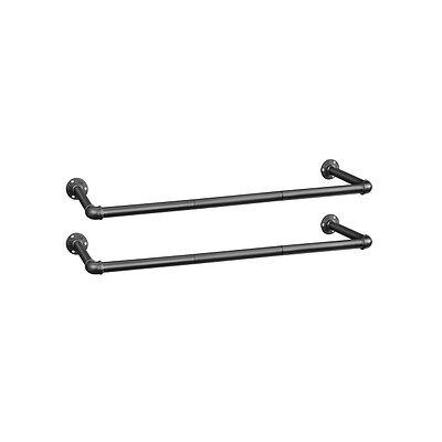 SONGMICS Wandgarderobe schwarz Metall 92,0 x 2,6 cm, 2 St. SONGMICS Wandgarderobe schwarz Metall 92,0 x 2,6 cm, 2 St.