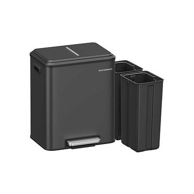 SONGMICS Mülleimer 2x 15,0 l schwarz, 1 St. SONGMICS Mülleimer 2x 15,0 l schwarz, 1 St.