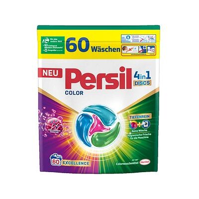 Persil COLOR 4in1 DISCS TIEFENREIN Waschmittel Caps, 60 St. Persil COLOR 4in1 DISCS TIEFENREIN Waschmittel Caps, 60 St.