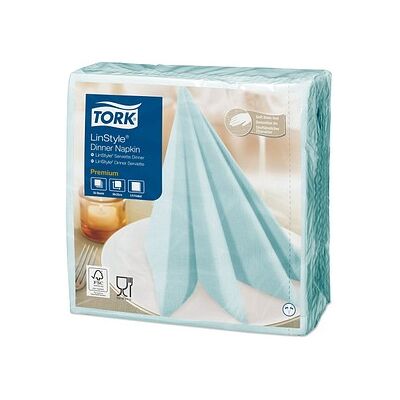 TORK Servietten LinStyle® Premium aqua blue 1-lagig 39,0 x 39,0 cm, 50 St. TORK Servietten LinStyle® Premium aqua blue 1-lagig 39,0 x 39,0 cm, 50 St.