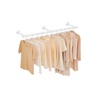 SONGMICS Weiße Stahl Wandgarderobe 170cm - Wandmontage SONGMICS Weiße Stahl Wandgarderobe 170cm - Wandmontage