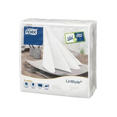 TORK Servietten LinStyle® Premium weiß 1-lagig 39,0 x 39,0 cm, 50 St. TORK Servietten LinStyle® Premium weiß 1-lagig 39,0 x 39,0 cm, 50 St.