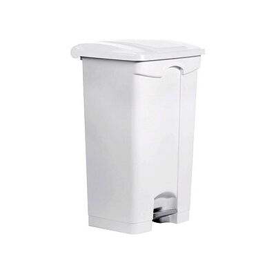 Helit 90l Rechteckiger Weißer Mülleimer mit Fußpedal Helit 90l Rechteckiger Weißer Mülleimer mit Fußpedal