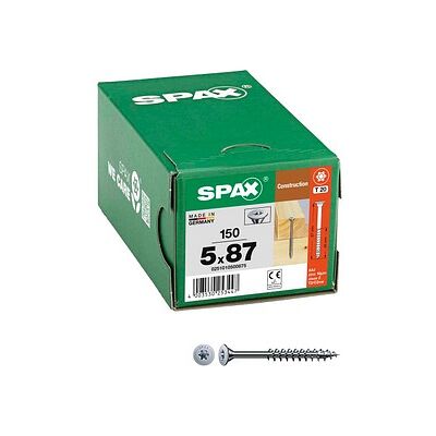 SPAX® Universalschrauben T20 Tellerkopf WIROX 0251010500875 5 mm x 87 mm, 150 St. SPAX® Universalschrauben T20 Tellerkopf WIROX 0251010500875 5 mm x 87 mm, 150 St.