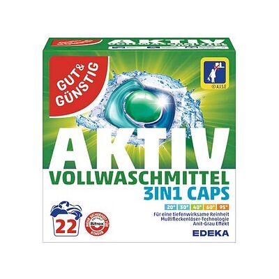 GUT&GÜNSTIG AKTIV Waschmittel Caps, 22 St. GUT&GÜNSTIG AKTIV Waschmittel Caps, 22 St.