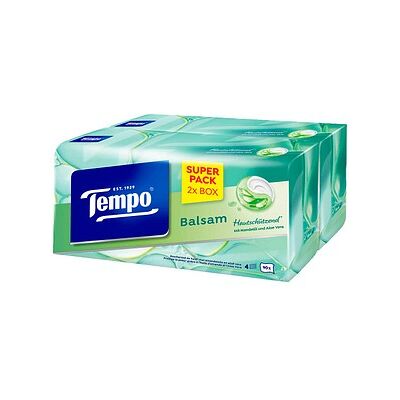 Tempo Taschentücherbox Balsam 4-lagig weiß, 180 Tücher Tempo Taschentücherbox Balsam 4-lagig weiß, 180 Tücher