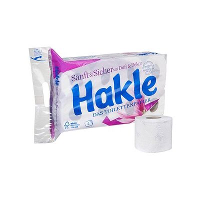 Hakle Toilettenpapier Sanft & Sicher 4-lagig, 8 Rollen Hakle Toilettenpapier Sanft & Sicher 4-lagig, 8 Rollen