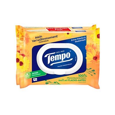 Tempo Feuchtes Toilettenpapier Mein Verwöhnmoment Duo-Pack 1-lagig, 2x 42 Tücher Tempo Feuchtes Toilettenpapier Mein Verwöhnmoment Duo-Pack 1-lagig, 2x 42 Tücher