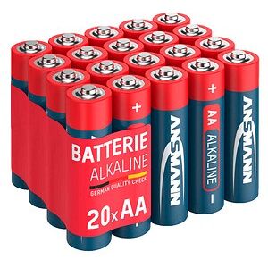ANSMANN Batterien Red Alkaline Alkali-Mangan Mignon AA 1,5 V, 20 St. ANSMANN Batterien Red Alkaline Alkali-Mangan Mignon AA 1,5 V, 20 St.
