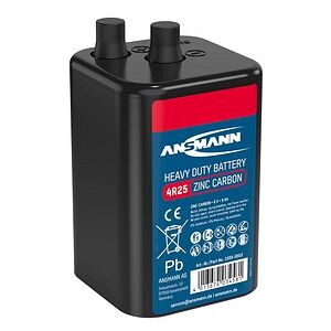 ANSMANN Batterien 4R25 Zink-Kohle 6V-Blockbatterie 6,0 V, 15 St. ANSMANN Batterien 4R25 Zink-Kohle 6V-Blockbatterie 6,0 V, 15 St.