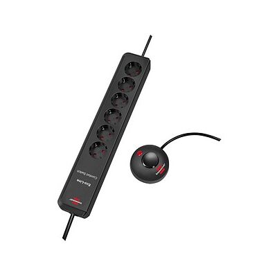 brennenstuhl Eco-Line Comfort Switch 6-fach Steckdosenleiste mit Fußschalter 2,0 m schwarz brennenstuhl Eco-Line Comfort Switch 6-fach Steckdosenleiste mit Fußschalter 2,0 m schwarz