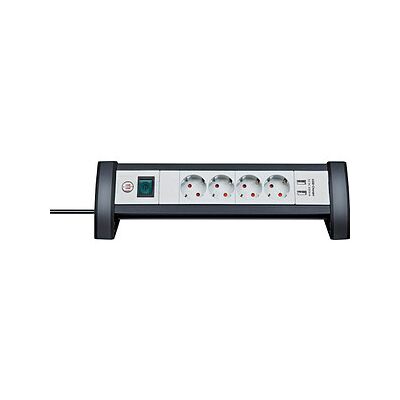 brennenstuhl Premium-Office-Line 4-fach Steckdosenleiste mit Schalter 1,8 m schwarz mit USB-Buchse brennenstuhl Premium-Office-Line 4-fach Steckdosenleiste mit Schalter 1,8 m schwarz mit USB-Buchse