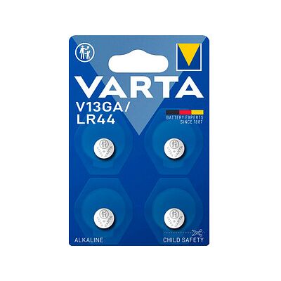 VARTA Knopfzellen V13GA/LR44 Alkali-Mangan 1,5 V, 4 St. VARTA Knopfzellen V13GA/LR44 Alkali-Mangan 1,5 V, 4 St.