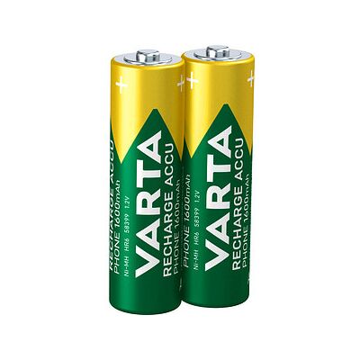 VARTA Akkus RECHARGE ACCU Phone Ni-MH Mignon AA 1.600 mAh, 2 St. VARTA Akkus RECHARGE ACCU Phone Ni-MH Mignon AA 1.600 mAh, 2 St.