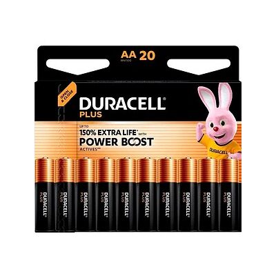 DURACELL Batterien PLUS Alkali-Mangan Mignon AA 1,5 V, 20 St. DURACELL Batterien PLUS Alkali-Mangan Mignon AA 1,5 V, 20 St.