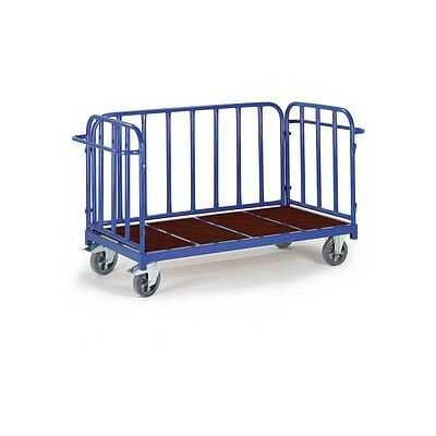 Enzianblau Schwerer Dreiwandwagen mit Holzboden - Dreiwandwagen Enzianblau Schwerer Dreiwandwagen mit Holzboden - Dreiwandwagen