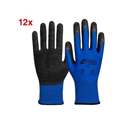 NITRAS SAFETY unisex Arbeitshandschuhe 3521 blau Größe 12, 12 Paar NITRAS SAFETY unisex Arbeitshandschuhe 3521 blau Größe 12, 12 Paar