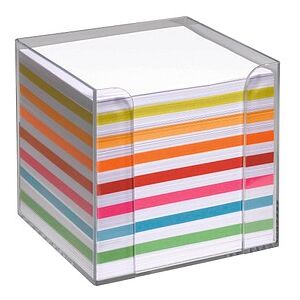 folia Zettelbox transparent inkl. 700 Notizzettel farbig sortiert, 1 St. folia Zettelbox transparent inkl. 700 Notizzettel farbig sortiert, 1 St.