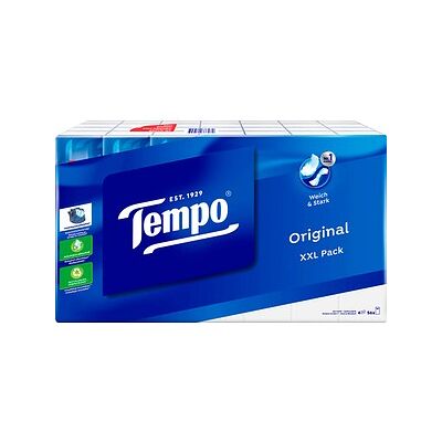 Tempo Taschentücher Original 4-lagig weiß, 56x 10 Tücher Tempo Taschentücher Original 4-lagig weiß, 56x 10 Tücher