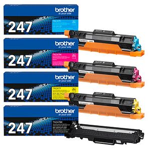 brother TN-247BK/C/M/Y schwarz, cyan, magenta, gelb Toner, 4er-Set brother TN-247BK/C/M/Y schwarz, cyan, magenta, gelb Toner, 4er-Set