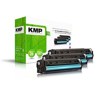 KMP H-T171CMY cyan, magenta, gelb Toner kompatibel zu HP 131A; Canon 731(U0SL1AM; 6271B002/6270B002/6269B002), 3er-Set KMP H-T171CMY cyan, magenta, gelb Toner kompatibel zu HP 131A; Canon 731(U0SL1AM; 6271B002/6270B002/6269B002), 3er-Set