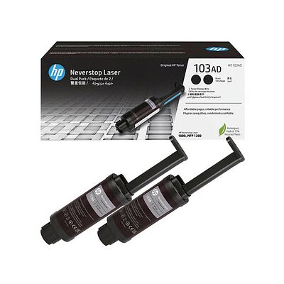 HP 103AD (W1103AD) schwarz Tonerkartuschen, 2er-Set HP 103AD (W1103AD) schwarz Tonerkartuschen, 2er-Set