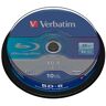 10 Verbatim Blu-ray BD-R 25 GB