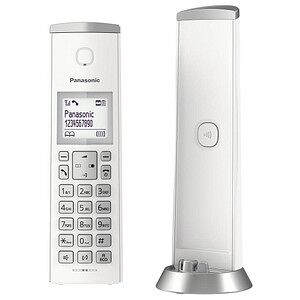 Panasonic KX-TGK220GW Schnurloses Telefon mit Anrufbeantworter weiß weiß